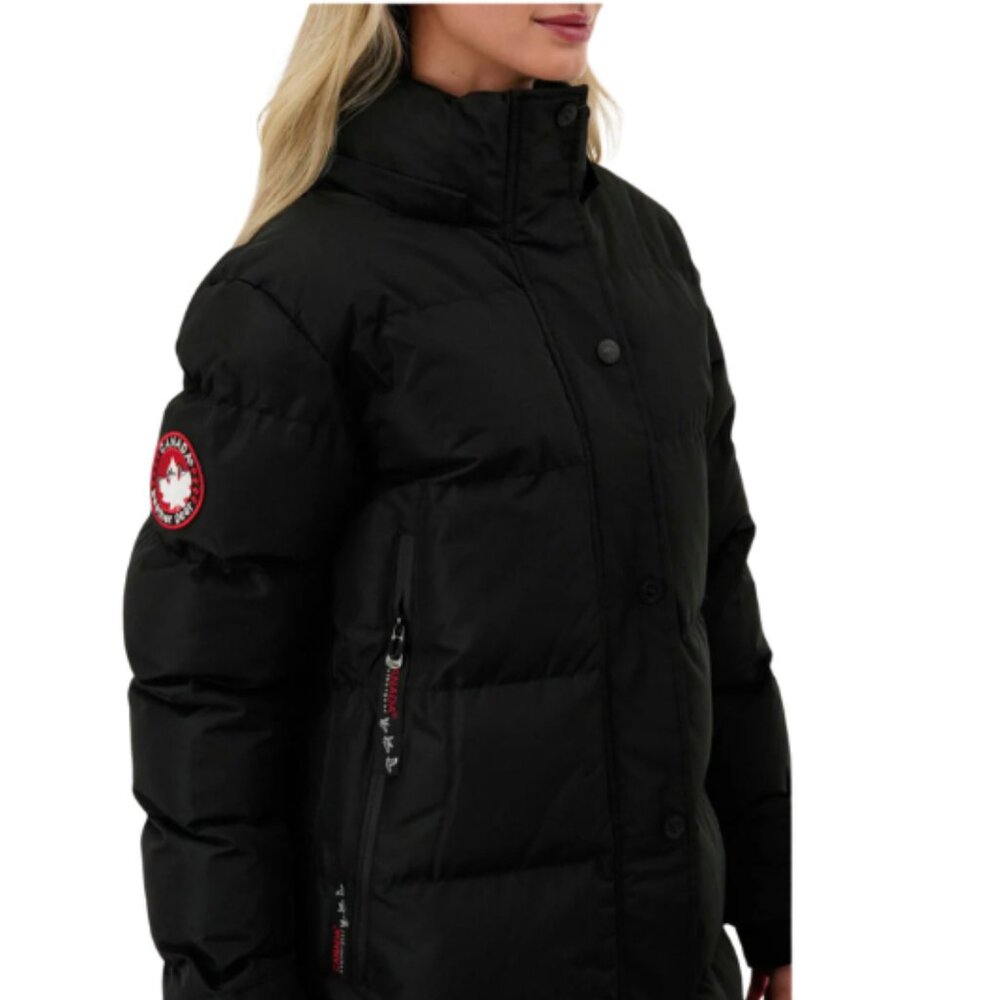 Canada Weather Gear Women’s Longline Black Puffer Parka - Picture 6 of 14